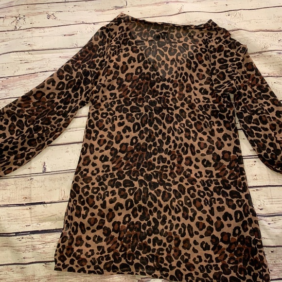 Show Me Your MuMu Leopard Dress/Oversized Top - Picture 6 of 7
